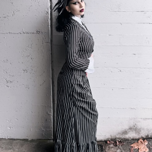 Black 1940s Striped The Nightmare Before Christmas Suit