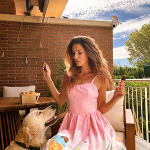 Pink 1950s Ice-Cream Sweetheart Neck Dress